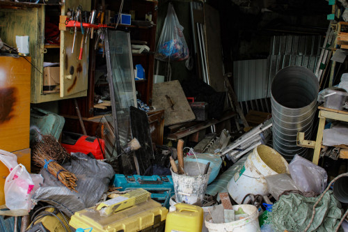 hoarding cleanup lansing mi garage cluttered by level 4 hoarding